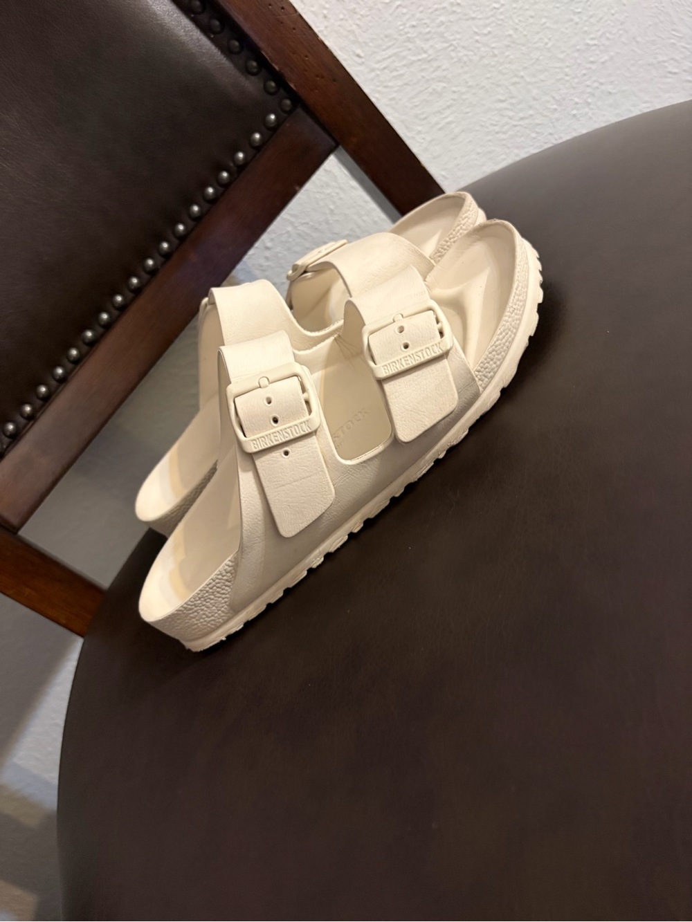 Birkenstock Off-White Arizona EVA Double Buckle Sandals